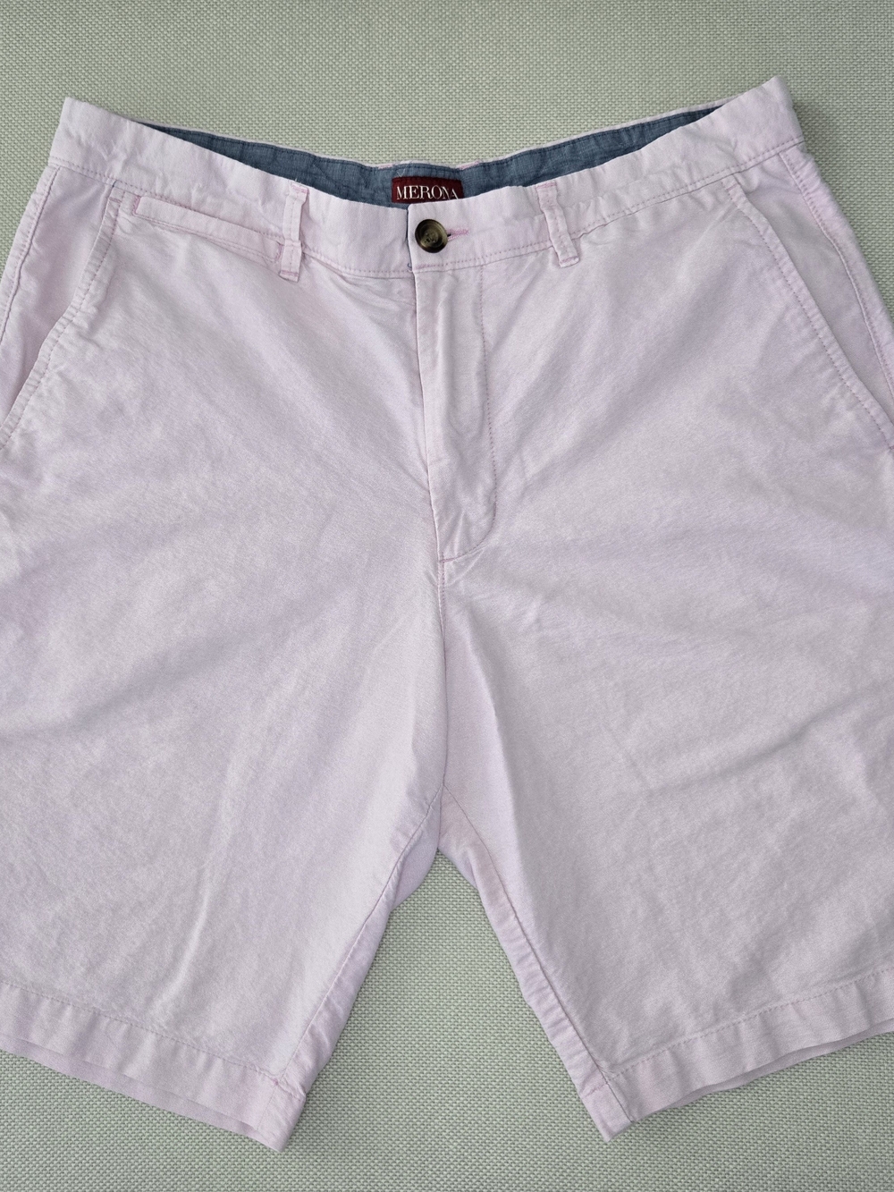 Merona Men's Pink Shorts Size 33 Cottom Flat Front Classic Preppy